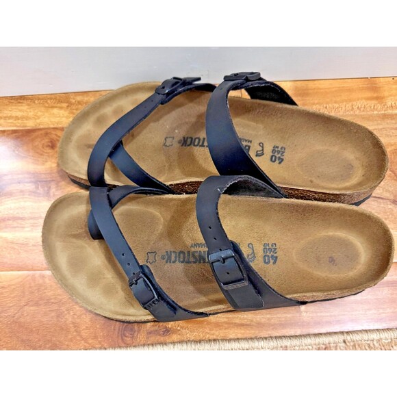 Birkenstock Unisex Mayari Regular Fit Birko Flor Black US Men Size7 Women Size 9 - Picture 2 of 15